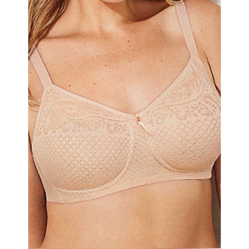 Wacoal Awareness Wire Free Bra 852210 Sand Beige Lace Mesh 38D